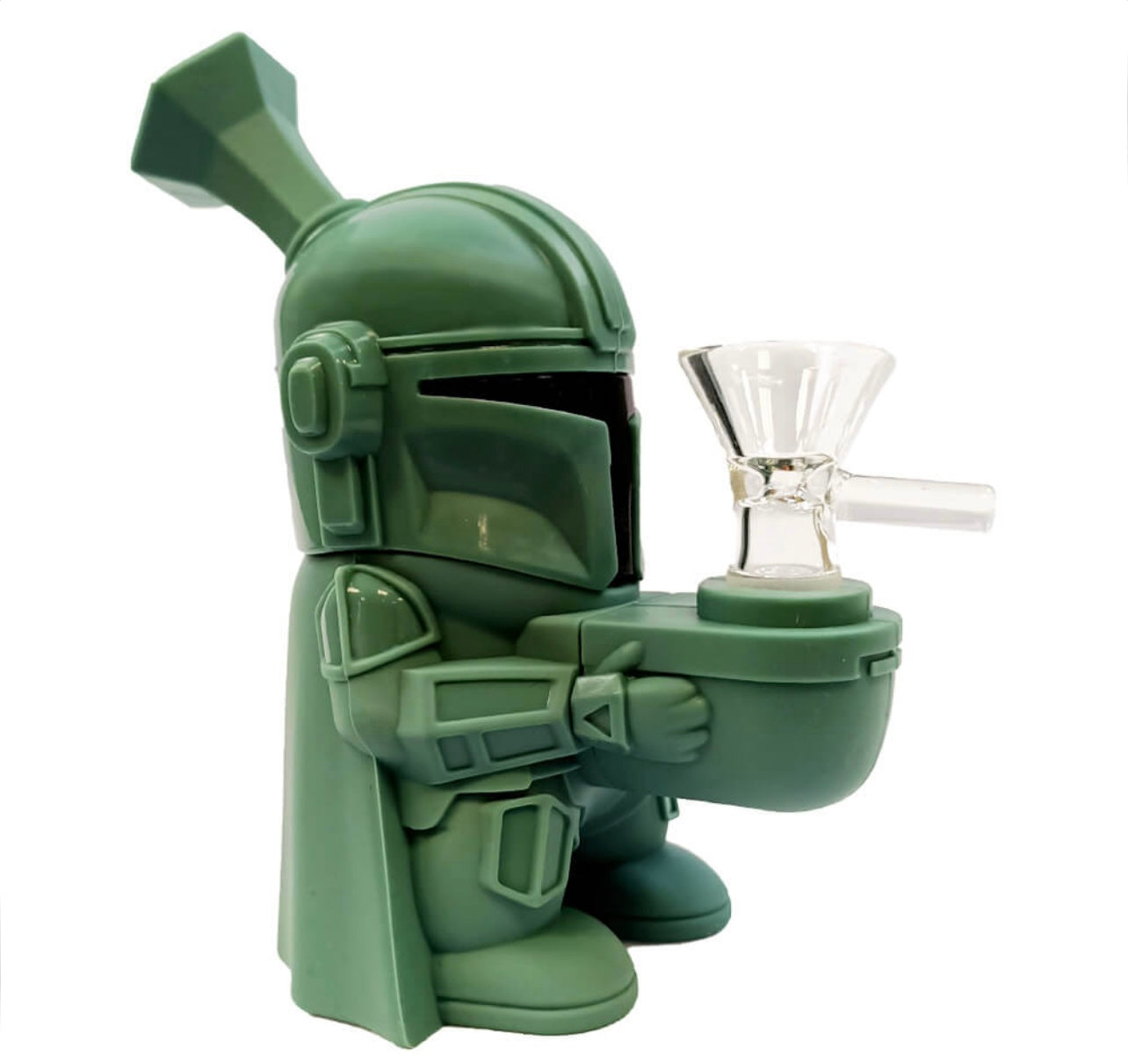 Bongo de silicone Mandalorian Salvia com peças destacáveis 15cm