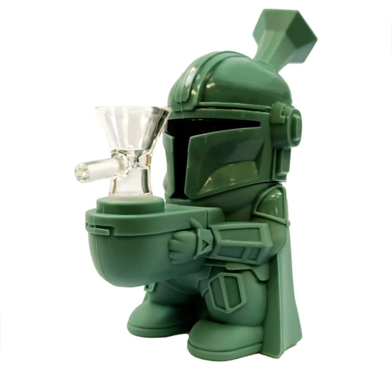 Bongo de silicone Mandalorian Salvia com peças destacáveis 15cm