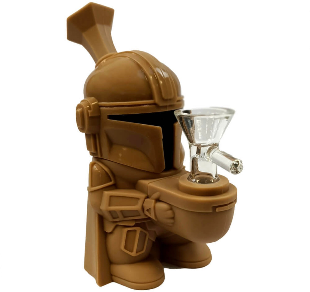 Bongo de Silicone Mandaloriano Marrom com Partes Destacáveis 15cm