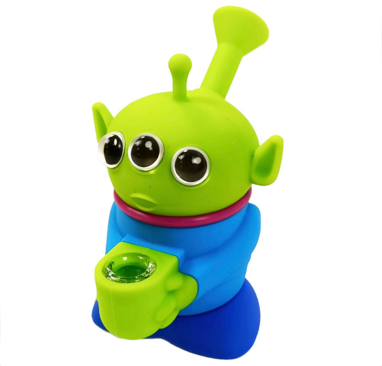Bongo de silicone alienígena de três olhos com peças destacáveis 14cm